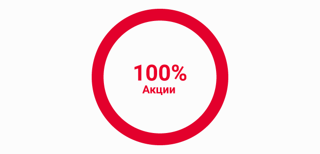 График, показывающий, что в плане CBL Indeksu только акции.