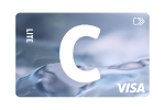 Виртуальная карта C lite с логотипами C и VISA. 