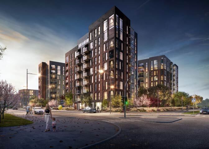 Jaunā projekta dzīvokļu ēka New Hanza