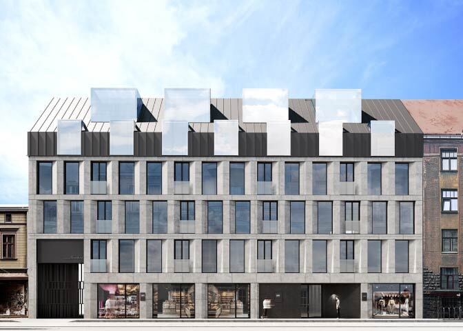 Jaunā projekta dzīvokļu ēka Skolas 17