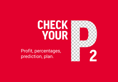 Text on a red background: Grow your P! Pension, Percentage, Plan, Profit, Provider, Prediction and get more in the future.