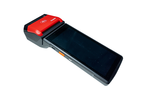 Sunmi P2 Android mobile POS terminal with black screen.
